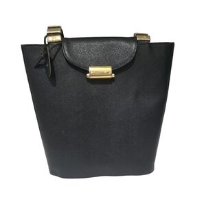 Rare Find Black Boots 'N Bags Saffiano leather bucket bag 3404